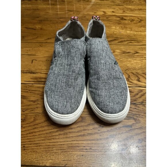 HEY DUDE WOMEN'S PEYTON LINEN canvas tribal GREY SIZE US 10 - Picture 2 of 6